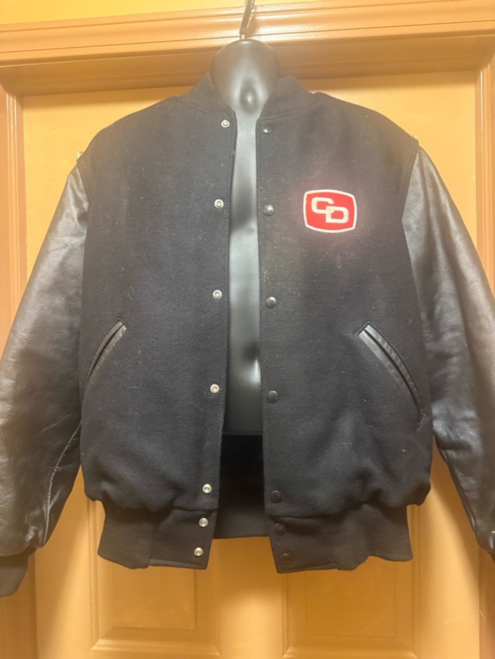 VTG The Original Holloway Varsity Bud Light Wool W/ Leather Sleeve Jacket Sz L